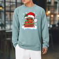 Librarian Book Santa Hat Reader Snow Pajamas Christmas Raglan Sleeve Sweatshirt Cardinal Librarian Book Santa Hat Reader Snow Pajamas Christmas Raglan Sleeve Sweatshirt Cardinal