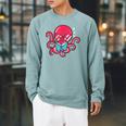 Librarian Book Sea Ocean Giant Squid Reading Octopus Raglan Sleeve Sweatshirt Cardinal Librarian Book Sea Ocean Giant Squid Reading Octopus Raglan Sleeve Sweatshirt Cardinal