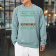 Librarian Books Reading Ugly Christmas Sweaters Raglan Sleeve Sweatshirt Cardinal