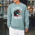 Life Is Better With Books Cats & Coffee Librarian Book Lover Raglan Sleeve Sweatshirt Cardinal Life Is Better With Books Cats & Coffee Librarian Book Lover Raglan Sleeve Sweatshirt Cardinal