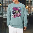 I Lift So I Can Carry More Books Reader Weightlifting Raglan Sleeve Sweatshirt Cardinal