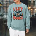 Lift So I Can Carry More Books Reading Lovers Reader Workout Premium Tri-Blend Raglan Sleeve Sweatshirt Cardinal