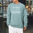 Most Likely To Host Epic Book Release Parties Book Club Raglan Sleeve Sweatshirt Cardinal