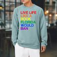 Live Like Book In Florida LGBTQ Rainbow LGBTQIA Pride Raglan Sleeve Sweatshirt Cardinal Live Like Book In Florida LGBTQ Rainbow LGBTQIA Pride Raglan Sleeve Sweatshirt Cardinal