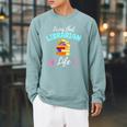 Living That Librarian Life Library Book Lover Raglan Sleeve Sweatshirt Cardinal Living That Librarian Life Library Book Lover Raglan Sleeve Sweatshirt Cardinal