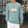 Lost In Stories Aesthetic Book And Growing Plant Tee Raglan Sleeve Sweatshirt Cardinal