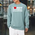 I Love Hot Fictional Characters Book Movie Game Fandom Raglan Sleeve Sweatshirt Cardinal I Love Hot Fictional Characters Book Movie Game Fandom Raglan Sleeve Sweatshirt Cardinal