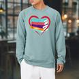 I Love Reading Book Heart Love Books Library Raglan Sleeve Sweatshirt Cardinal