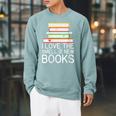 I Love The Smell Of New Books Book Lover Raglan Sleeve Sweatshirt Cardinal