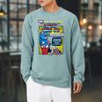 Marvel What If Captain Ameri-Cat Comic Book Cover Raglan Sleeve Sweatshirt Cardinal