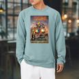 Marvel Comixology Captain Marvel Revolution Comic Book Cover Raglan Sleeve Sweatshirt Cardinal