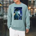 Marvel Comixology X-Men Sentinels Comic Book Cover Raglan Sleeve Sweatshirt Cardinal