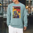 Marvel Eternals Group Shot Comic Book Cover Raglan Sleeve Sweatshirt Cardinal
