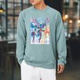 Marvel The Marvels Comic Book Cover 1 Raglan Sleeve Sweatshirt Cardinal