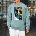 Marvel Thanos Is Dead Killed By Gamora Comic Book Cover Raglan Sleeve Sweatshirt Cardinal