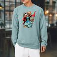 Marvel Thor Mighty Dad Comic Book Father's Day Raglan Sleeve Sweatshirt Cardinal