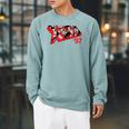 Marvel X-Men '97 & Bold Comic Book Logo Fill Raglan Sleeve Sweatshirt Cardinal