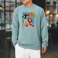 Marvel X-Men '97 Jean Grey Vintage Classic Comic Book Panels Raglan Sleeve Sweatshirt Cardinal