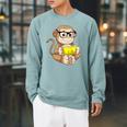 Monkey Nerd Book Glasses Raglan Sleeve Sweatshirt Cardinal Monkey Nerd Book Glasses Raglan Sleeve Sweatshirt Cardinal