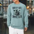 Morally Grey Book Club Skeleton Books Lover Bookworm Raglan Sleeve Sweatshirt Cardinal Morally Grey Book Club Skeleton Books Lover Bookworm Raglan Sleeve Sweatshirt Cardinal
