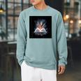 Motif With Magical Magic Book Raglan Sleeve Sweatshirt Cardinal
