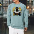 Mystic Cat With Spell Book Candle Flowers Witchcore Men Women Kids Raglan Sleeve Sweatshirt Cardinal Mystic Cat With Spell Book Candle Flowers Witchcore Men Women Kids Raglan Sleeve Sweatshirt Cardinal