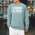 I Need a Hug Huge Stack Of Books Reading Book Lover Raglan Sleeve Sweatshirt Cardinal I Need a Hug Huge Stack Of Books Reading Book Lover Raglan Sleeve Sweatshirt Cardinal