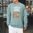 I Have No Shelf Control Book Lover Reading Raglan Sleeve Sweatshirt Cardinal
