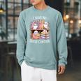 I Have No Shelf Control Ghost Reading Books Pun Raglan Sleeve Sweatshirt Cardinal