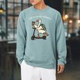 Off To Grow Reader Silly Goose School Librarian Book Lover Raglan Sleeve Sweatshirt Cardinal