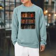 Old Books On Vintage Bookshelves Dark Academia Aesthetic Raglan Sleeve Sweatshirt Cardinal Old Books On Vintage Bookshelves Dark Academia Aesthetic Raglan Sleeve Sweatshirt Cardinal