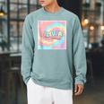 Olivia Comic Book Style Raglan Sleeve Sweatshirt Cardinal Olivia Comic Book Style Raglan Sleeve Sweatshirt Cardinal
