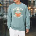 One More Page Won't Kill Me Reading Skeleton Read Book Raglan Sleeve Sweatshirt Cardinal