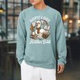 Oops I Got Another Book Silly Goose Reading Books Bookworms Raglan Sleeve Sweatshirt Cardinal