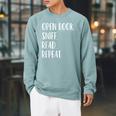 Open Book Sniff Read Repeat T-Shirt Raglan Sleeve Sweatshirt Cardinal Open Book Sniff Read Repeat T-Shirt Raglan Sleeve Sweatshirt Cardinal