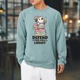 Opossum Book Lover Meme Kawaii Sarcastic Humor Women Raglan Sleeve Sweatshirt Cardinal