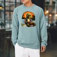 Outdoors Alligator Reading Book Raglan Sleeve Sweatshirt Cardinal Outdoors Alligator Reading Book Raglan Sleeve Sweatshirt Cardinal