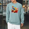 Parrot Reading Book Raglan Sleeve Sweatshirt Cardinal Parrot Reading Book Raglan Sleeve Sweatshirt Cardinal