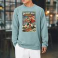 Patriot Boy America 250 July 4th 2026 Comic Book Style Shirt Raglan Sleeve Sweatshirt Cardinal Patriot Boy America 250 July 4th 2026 Comic Book Style Shirt Raglan Sleeve Sweatshirt Cardinal