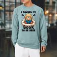 You Pawsed Here Dog Books Lovers I Paused My Book To Be Here Premium Tri-Blend Raglan Sleeve Sweatshirt Cardinal You Pawsed Here Dog Books Lovers I Paused My Book To Be Here Premium Tri-Blend Raglan Sleeve Sweatshirt Cardinal