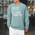 Plot It Builds Character Book English Teacher Reading Raglan Sleeve Sweatshirt Cardinal Plot It Builds Character Book English Teacher Reading Raglan Sleeve Sweatshirt Cardinal