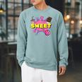 Pop Art Sweet Text Bubble Comic Book Style Classic Raglan Baseball Tee Raglan Sleeve Sweatshirt Cardinal