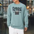 Published Author Writer 2026 New Book Novel Writing Premium Tri-Blend Raglan Sleeve Sweatshirt Cardinal