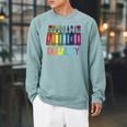 Rainbow Gay Books Flowers Equality LGBTQ Pride Women Men Raglan Sleeve Sweatshirt Cardinal