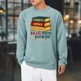 Read & Bookish Since 1776 Books Patriot 4th Of July Raglan Sleeve Sweatshirt Cardinal Read & Bookish Since 1776 Books Patriot 4th Of July Raglan Sleeve Sweatshirt Cardinal