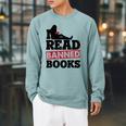I Read Banned Books Banned Books Week Reading Women Raglan Sleeve Sweatshirt Cardinal