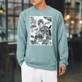 Read Books Fight Fascists Punk Girl Raglan Sleeve Sweatshirt Cardinal
