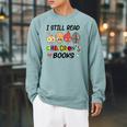 I Still Read Children's Books Raglan Sleeve Sweatshirt Cardinal