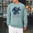 We Read At Dawn Frog Riding Dragon Book Lover Art Comfort Colors Crop Top Raglan Sleeve Sweatshirt Cardinal