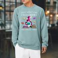 That What I Do I Read And I Forget Things Gnomes Read Book Raglan Sleeve Sweatshirt Cardinal